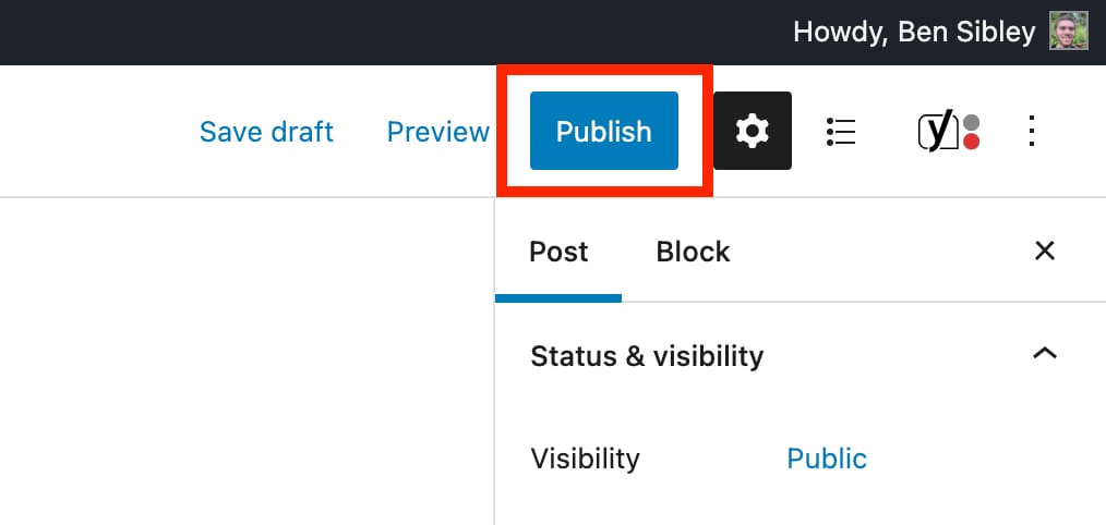 Publish Button