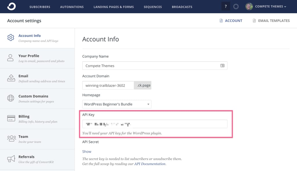 Convertkit Api Key