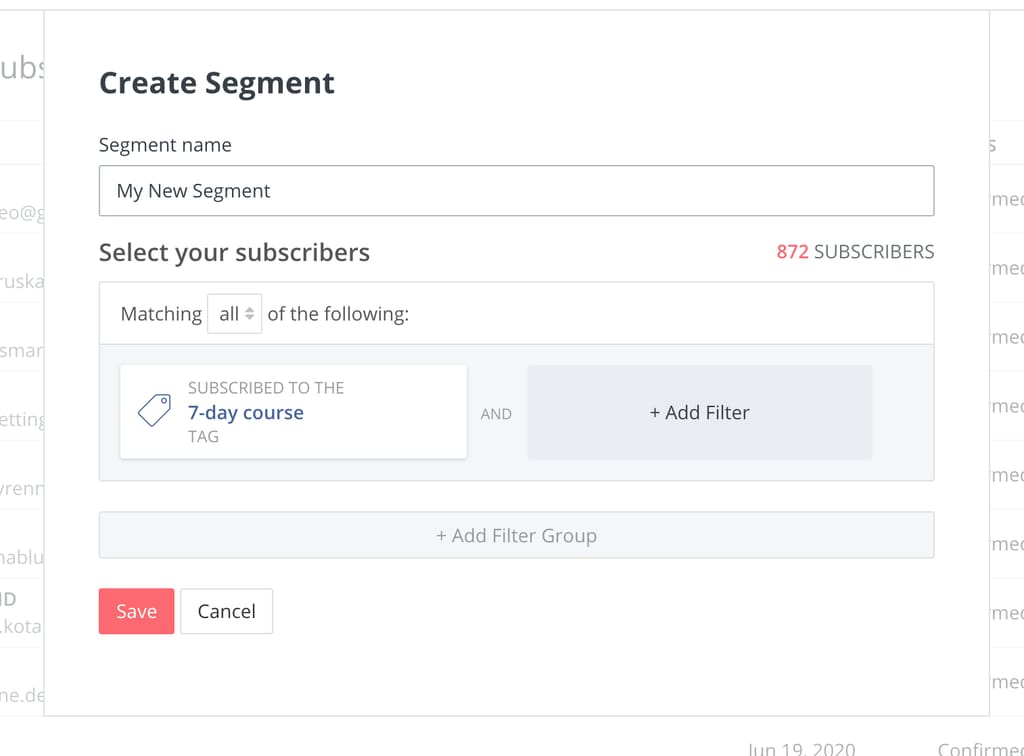 Convertkit New Segment