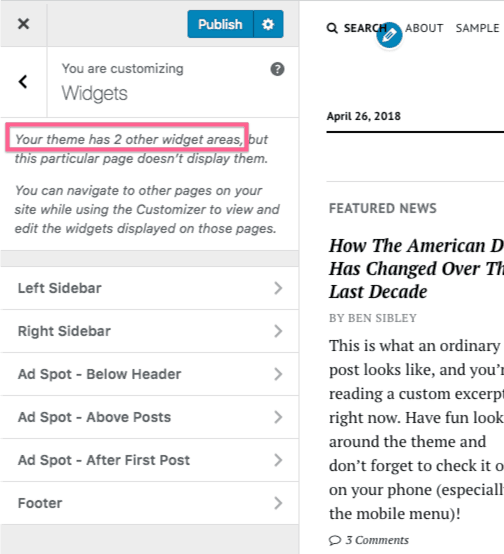 Widgets Customizer