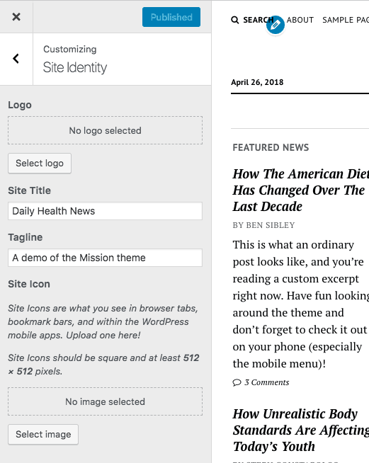 Site Identity