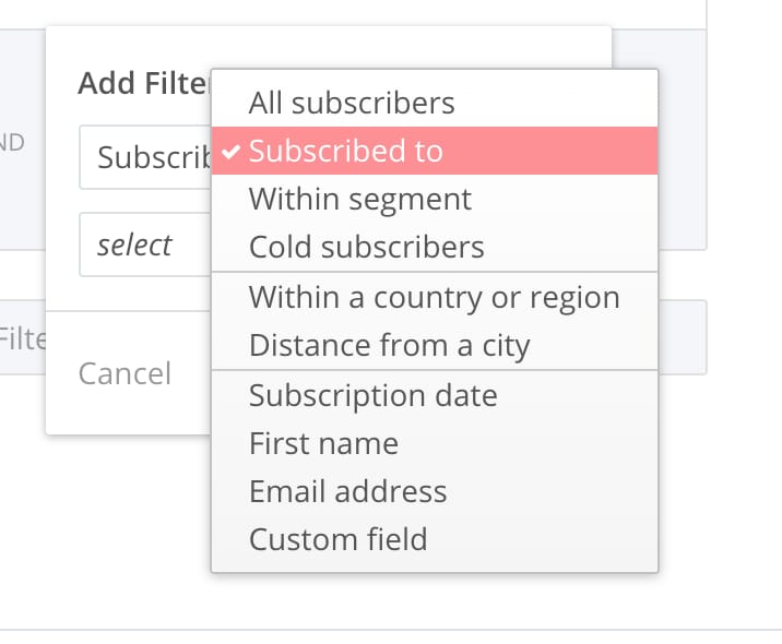 Convertkit Filters
