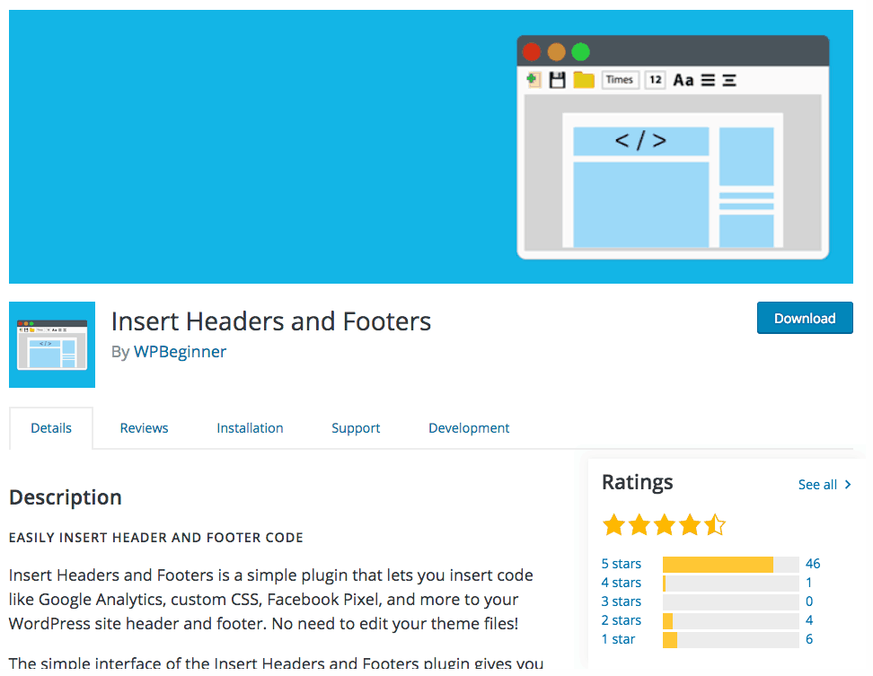 Insert Headers Footers