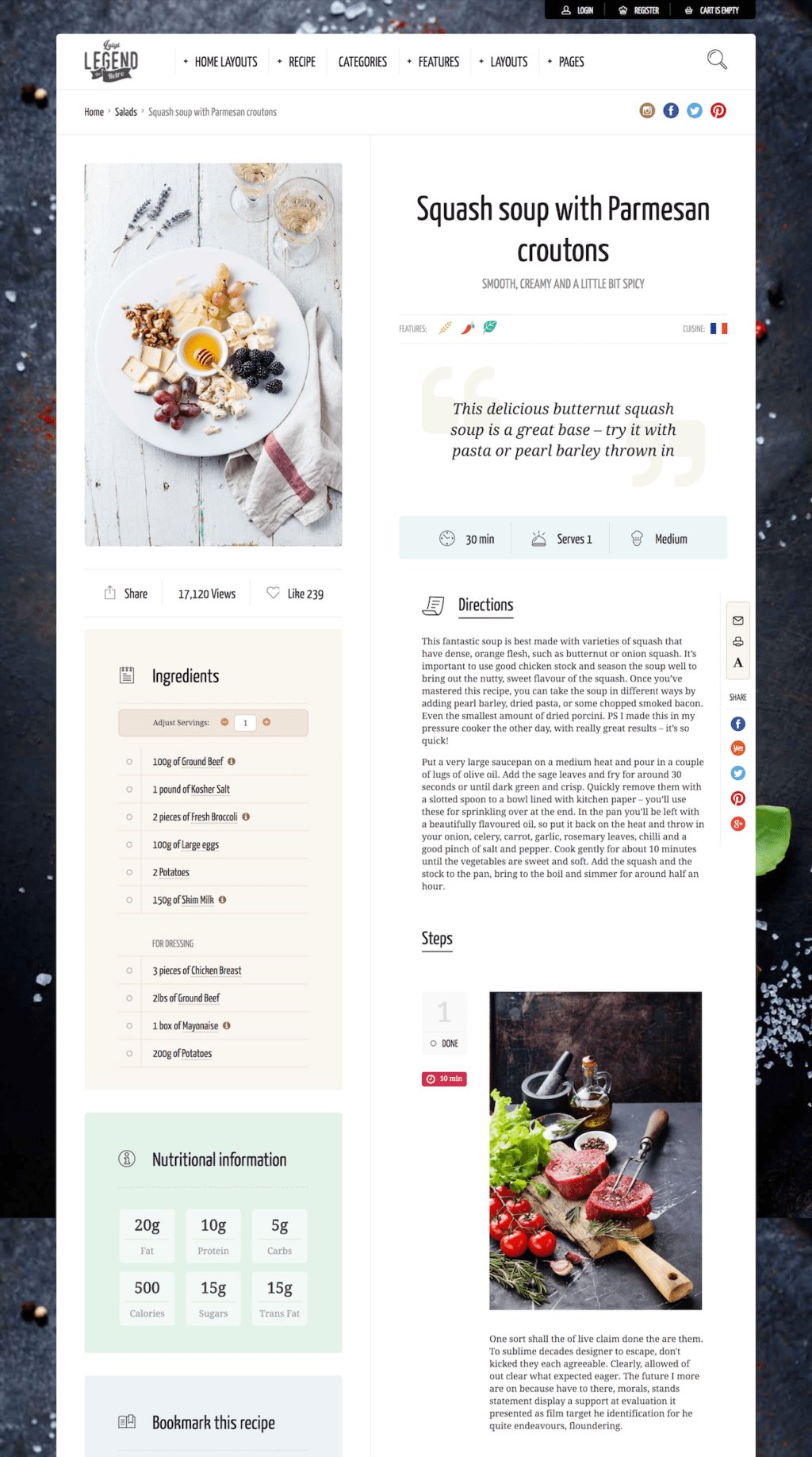 Neptune Recipe Page