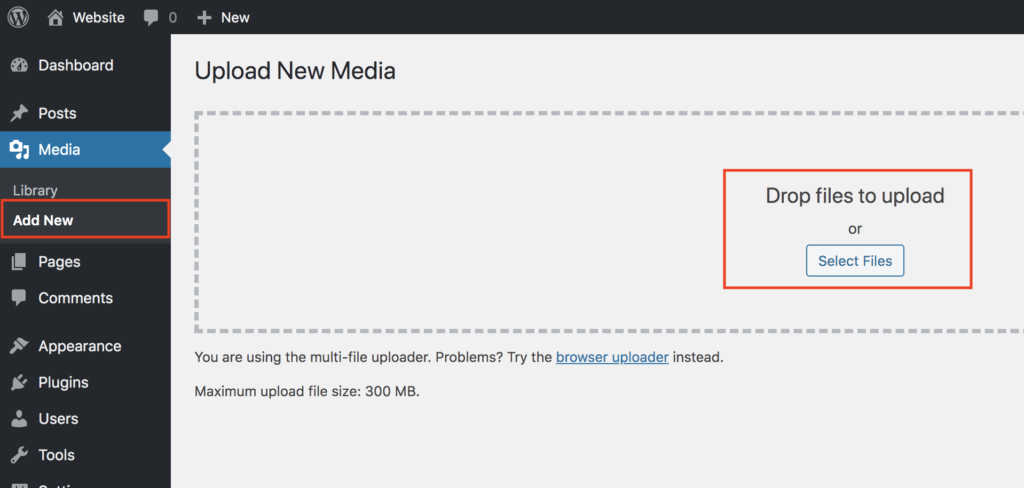 Add To Media Library